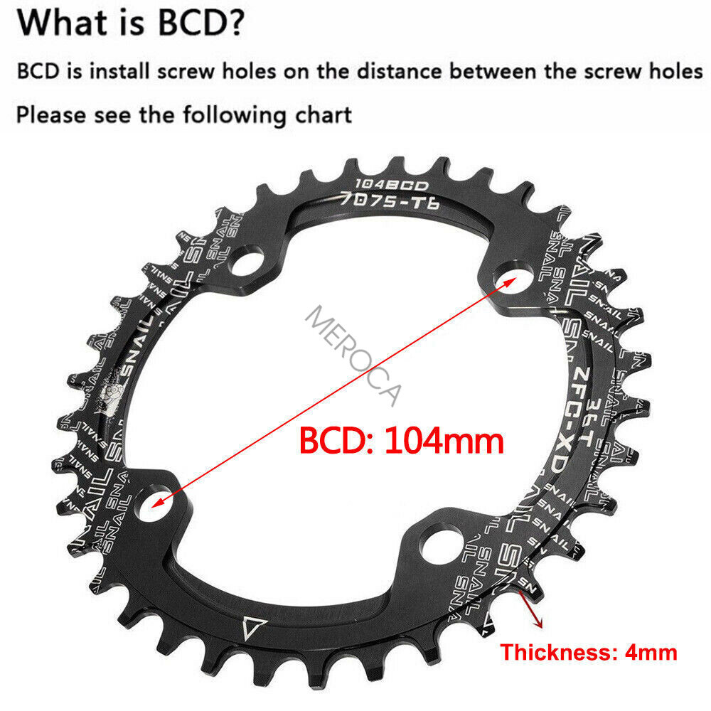 30-42T 104bcd MTB Bike Crankset 170mm Crank Arm Bottom Bracket Chainrings