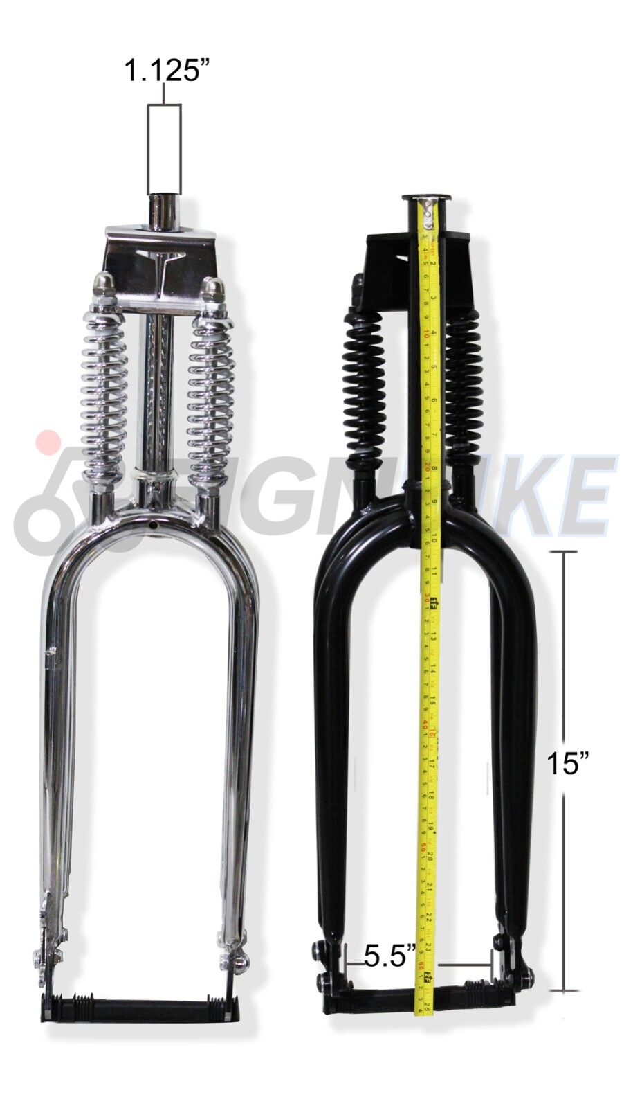 1-1/8″ Fork 26″ x 4 Cruiser Bicycle Dual Springer Classic Disc Brake Fat Bike