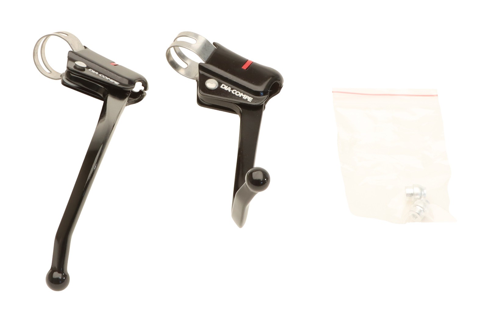 Dia-Compe DC139 Guidonnet Bullhorn Brake Levers 23.8mm Clamp Black NEW NOS