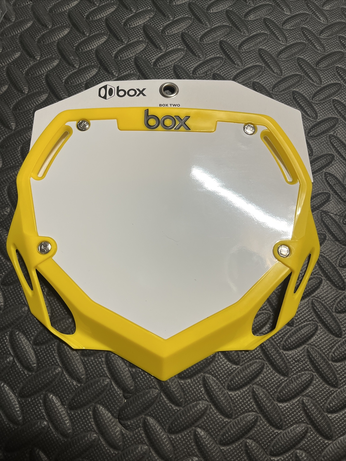 BOX Two Components Phase 1 Number Plate Large Yellow
