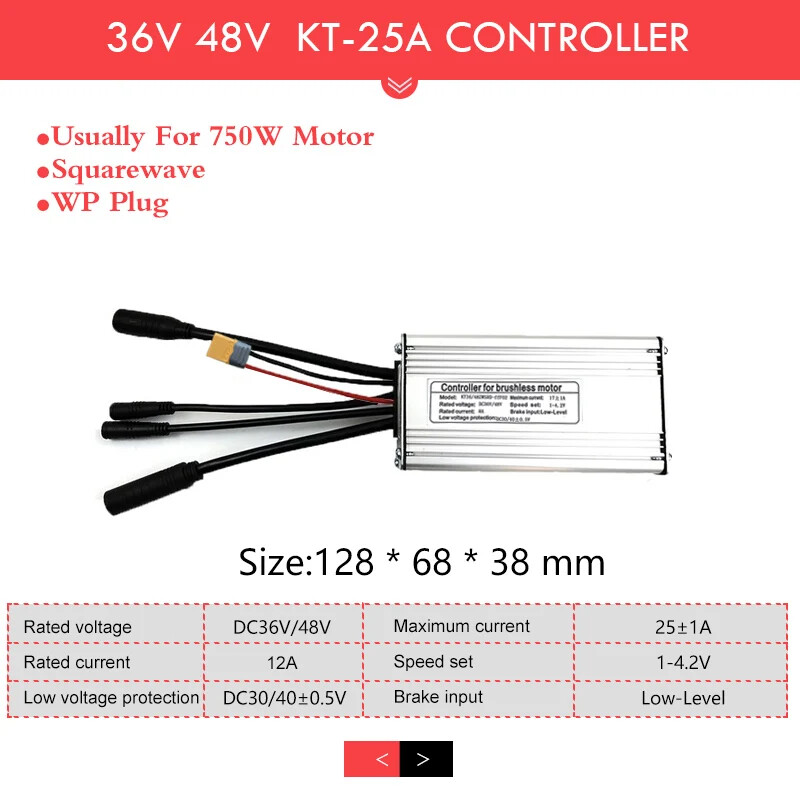 E-bike Controller 36V 48V 250W-1500W Controller for Electric Bike Conversion Kit