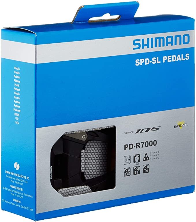 Shimano 105 PD-R7000 SPD-SL Carbon Fiber Road Bike Pedals+SM-SH11 Cleat NEW