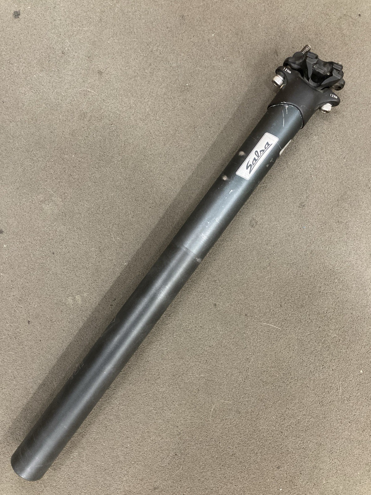Used Salsa 2-Bolt Black Aluminum MTB Seatpost 31.6 410mm
