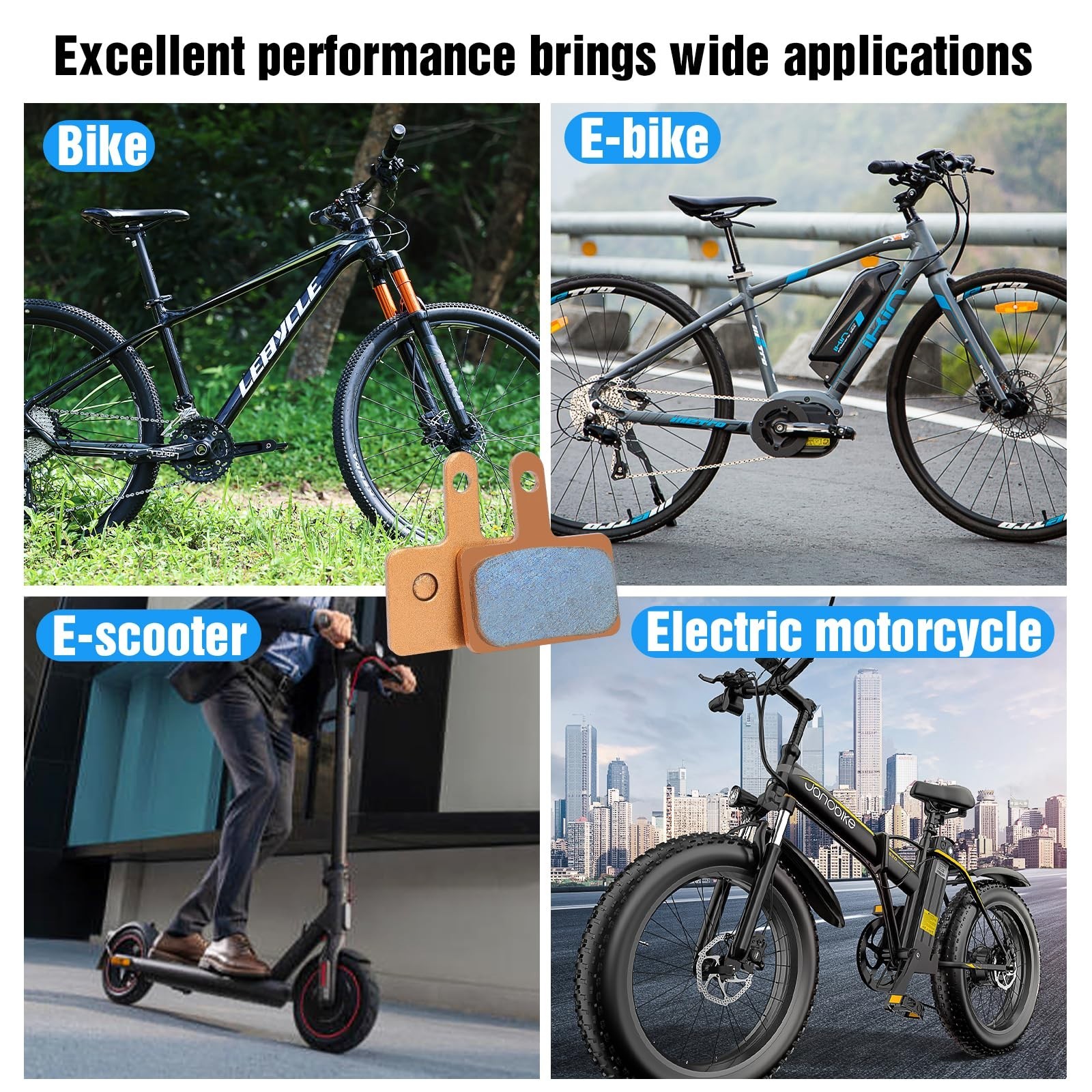 25 Pairs Sintered Metal Ebike Disc Brake Pads for Shimano Tektro MT200 M355 M446