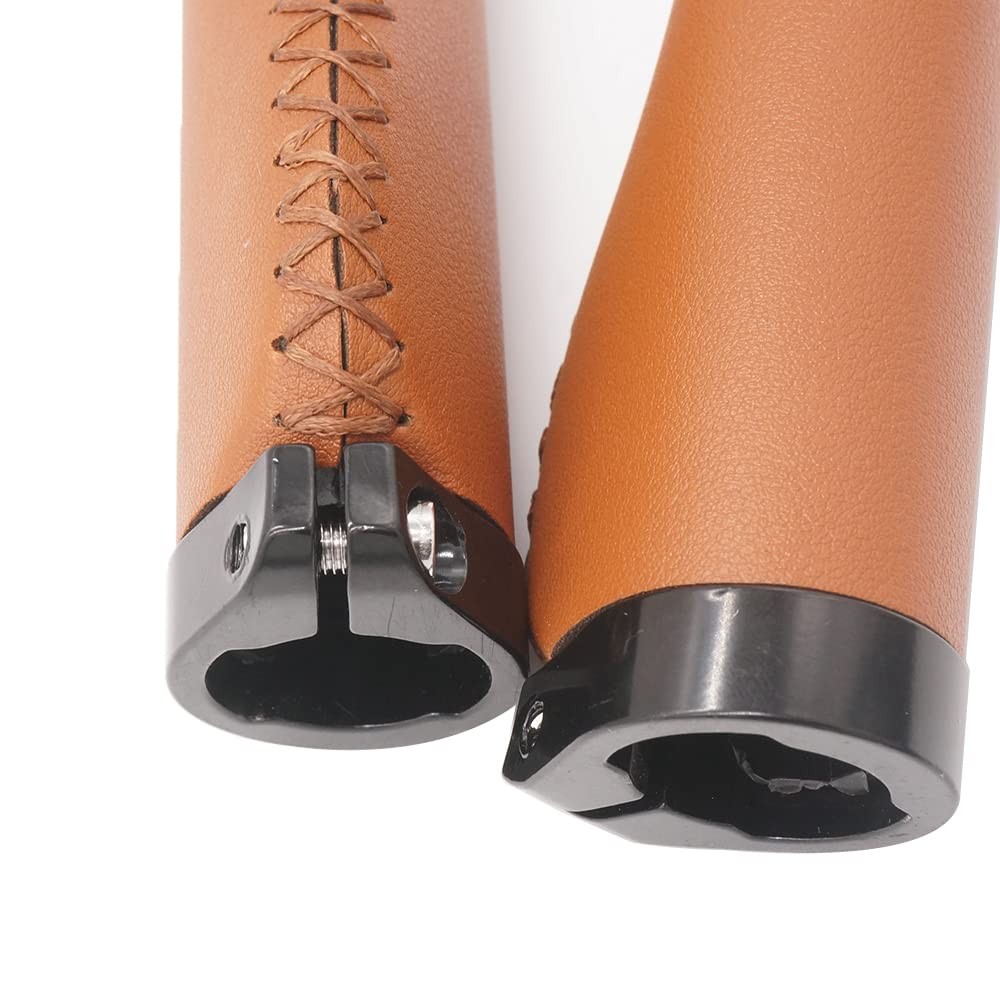 Bike Handle Grips 135/95mm Long/Short Grips Non-Slip PVC Microfiber Leather E…
