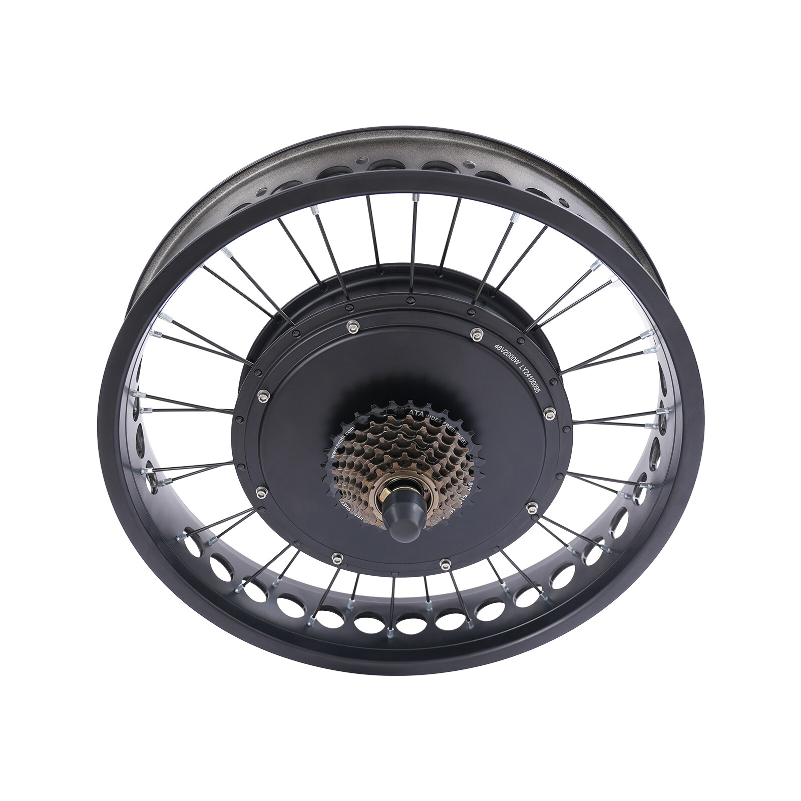 20″ 48V Fat Tire E-Bike Rear Wheel Hub Motor Electric Bike Conversion Kit 2000W