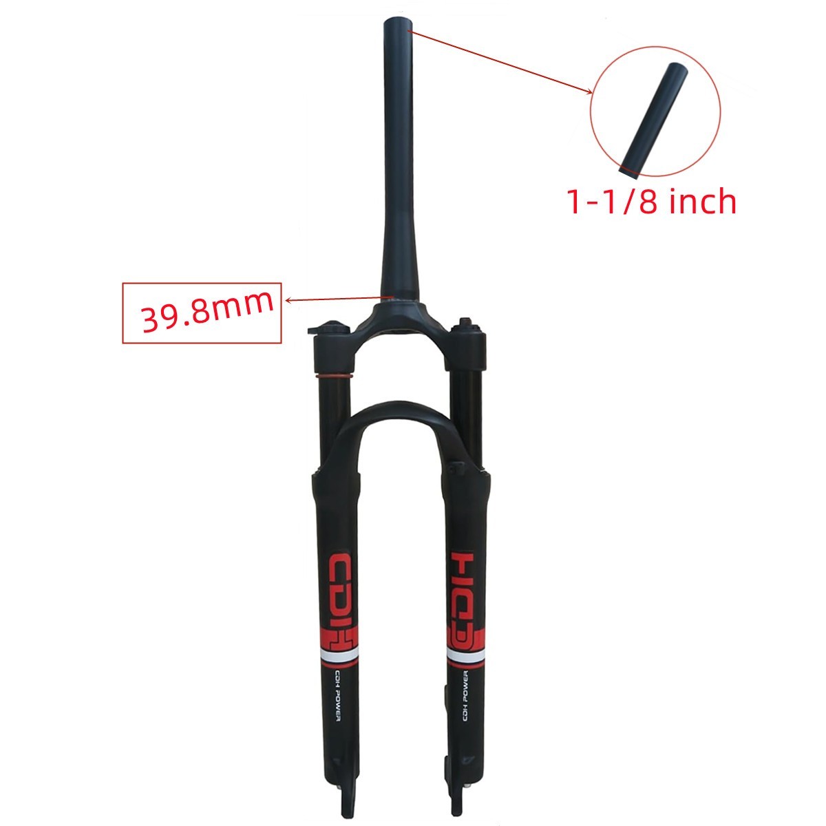 26″ Suspension Bike Fork 28.6mm Tapered Tube Single Shoulder 1-1/8″ Threadless