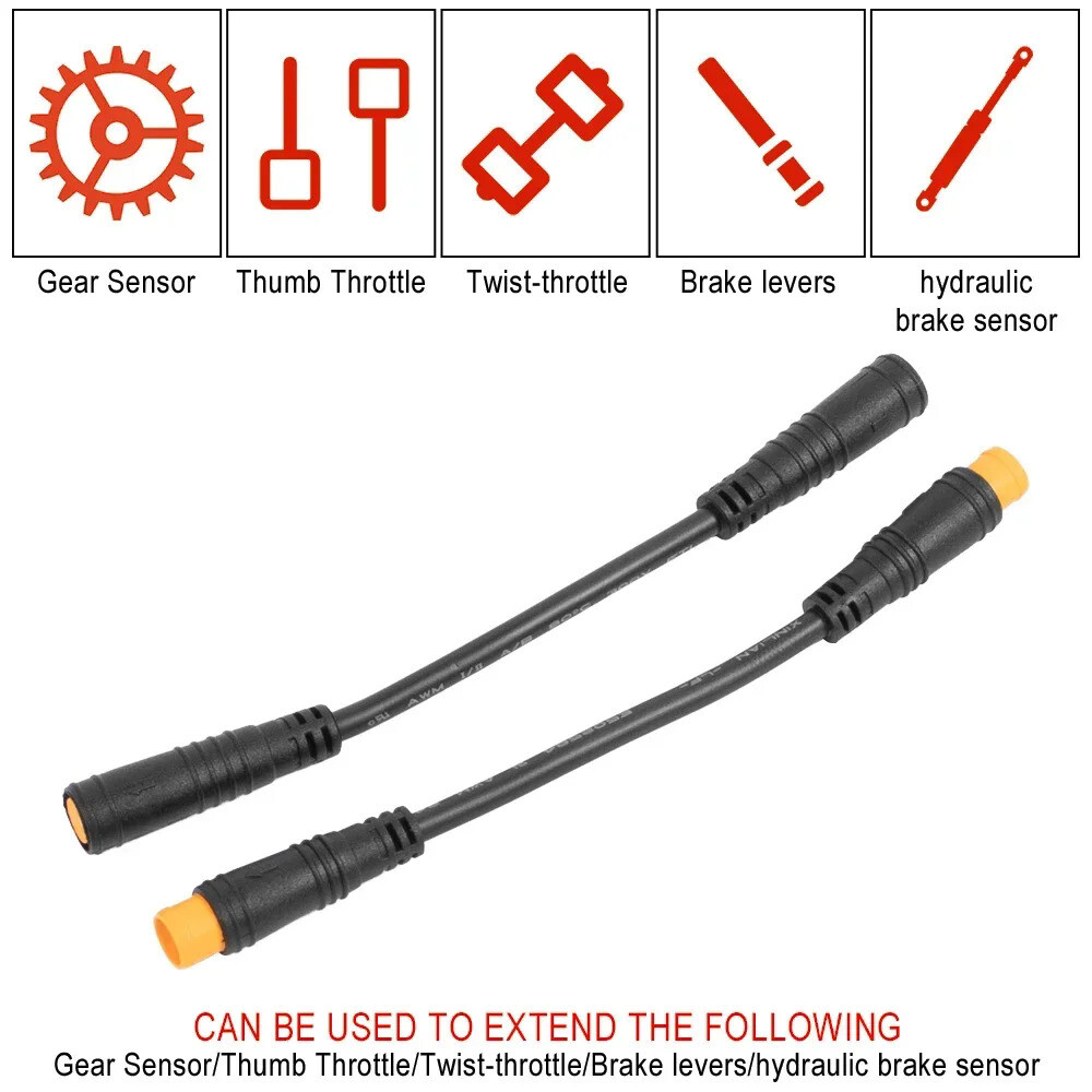 EBike Thumb Throttle Extension Cable 3Pin Conversion Female Male Connector Cable