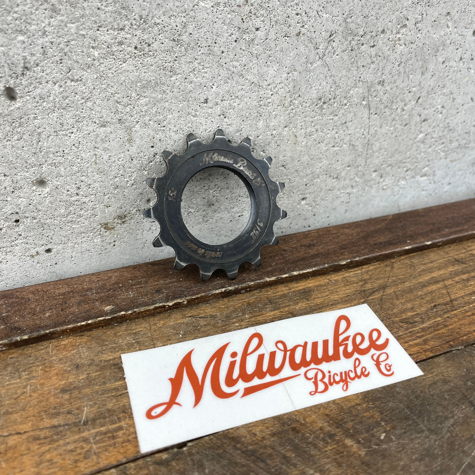 Milwaukee Bicycle Co Track Cog 15 Tooth 15t Made USA English Threaded Fixie Bike