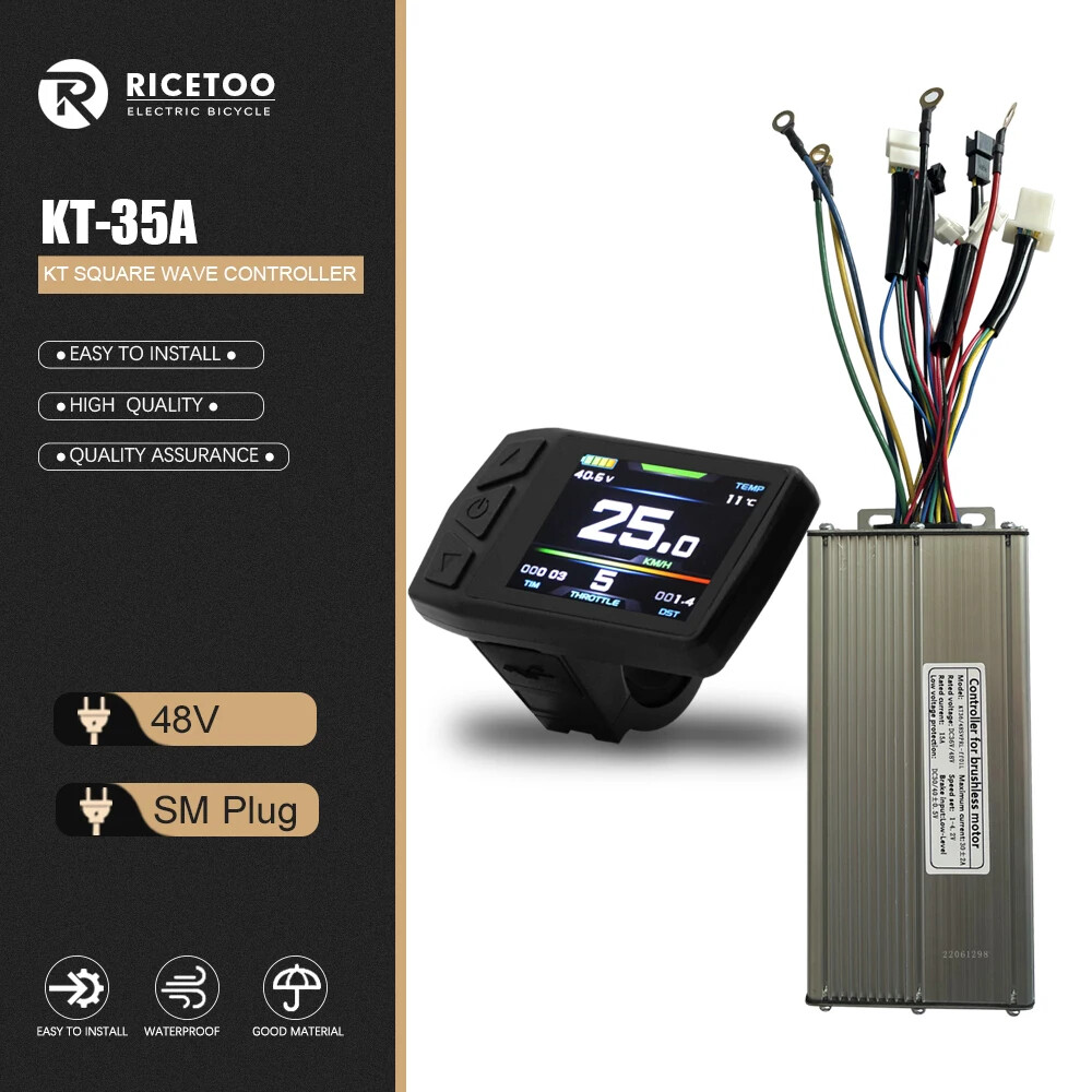 30A35A50A Electric Bike KT Squarewave Controller with LCD Display for Hub Motor