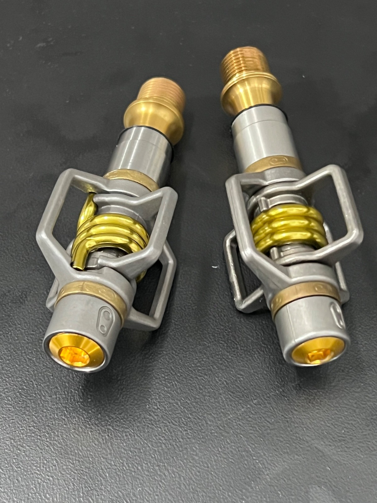 New! Crankbrothers Egg Beater 11 Pedals – Dual Sided Clipless Titanium/Gold