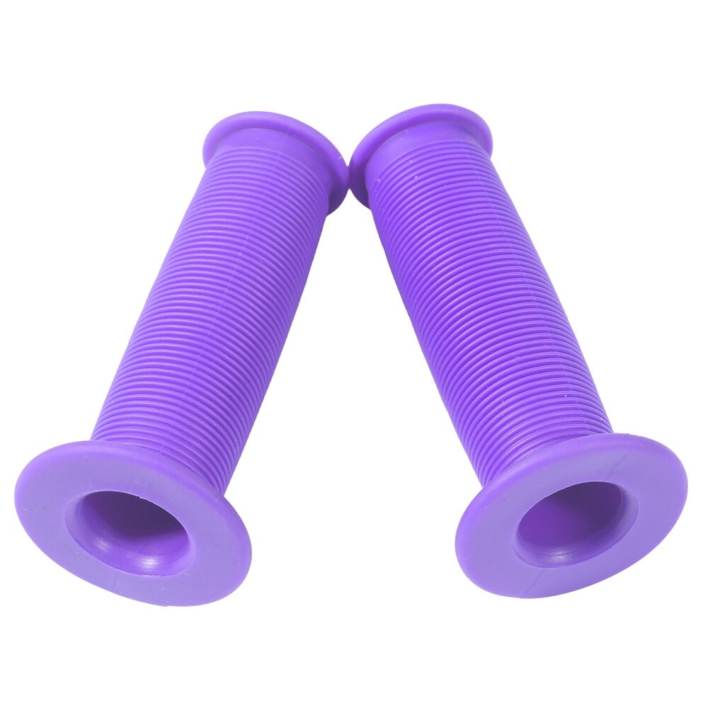 Soft Rubber Handlebar Hand Grip Cover For Electric Bike Motocycle Purple 1 Pair
