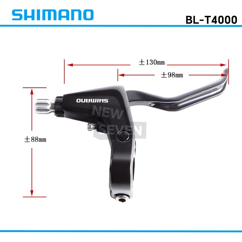 SHIMANO Alivio SL-T4000 Left&Right MTB V-Brake 22.2mm Lever Set Black-Bulk