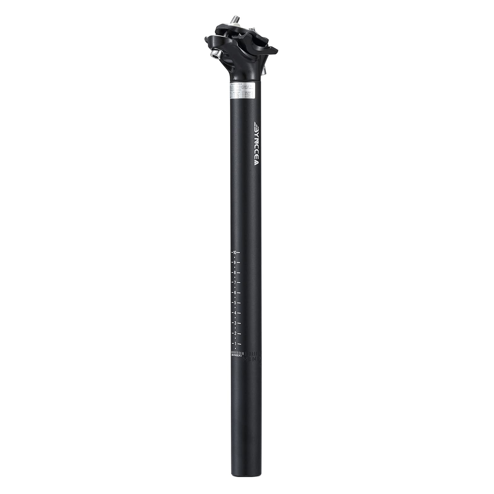 Bike Seat Post Aluminum Alloy Bicycle Adjustable Seatpost Long Tube Rod Black