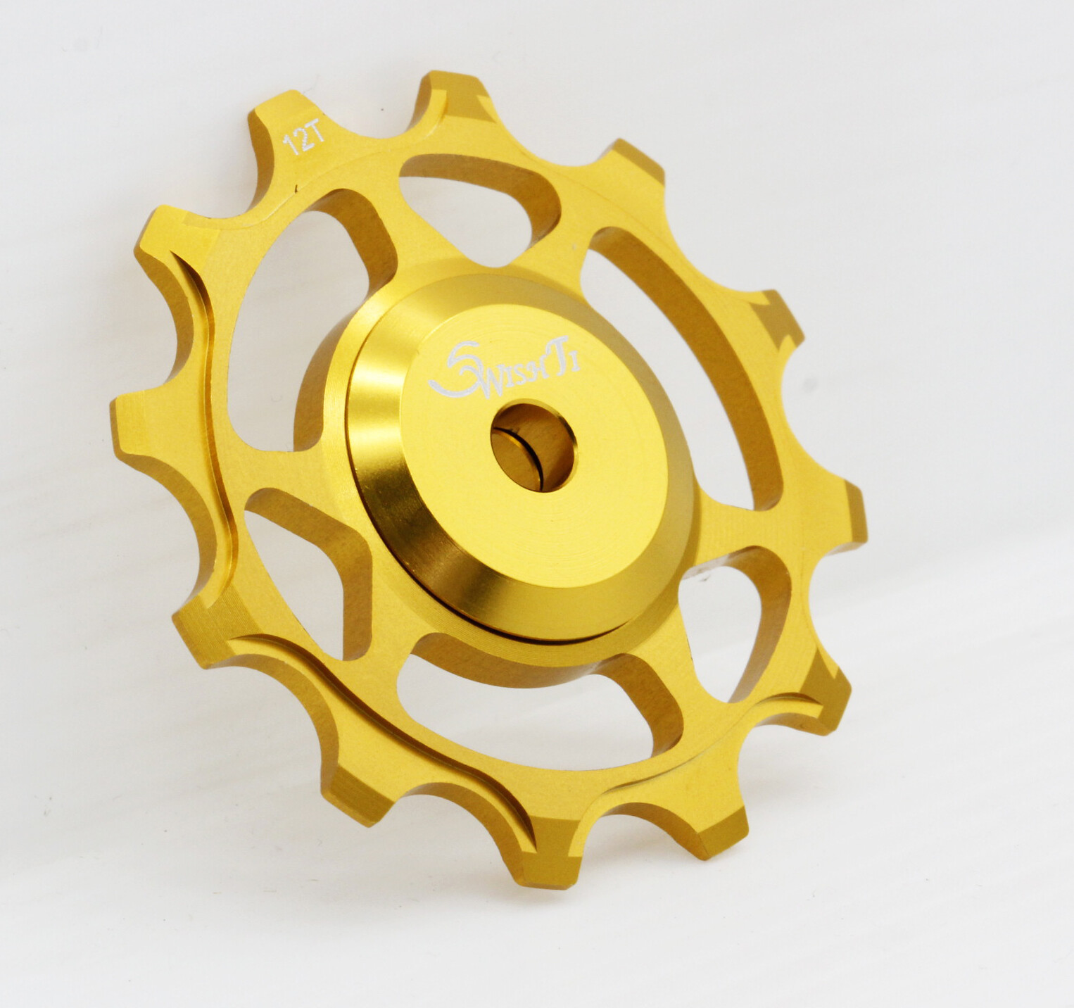 Swishti Narrow-Wide Bike Oversized Fully-CNC Derailleur Pulley 12T Gold