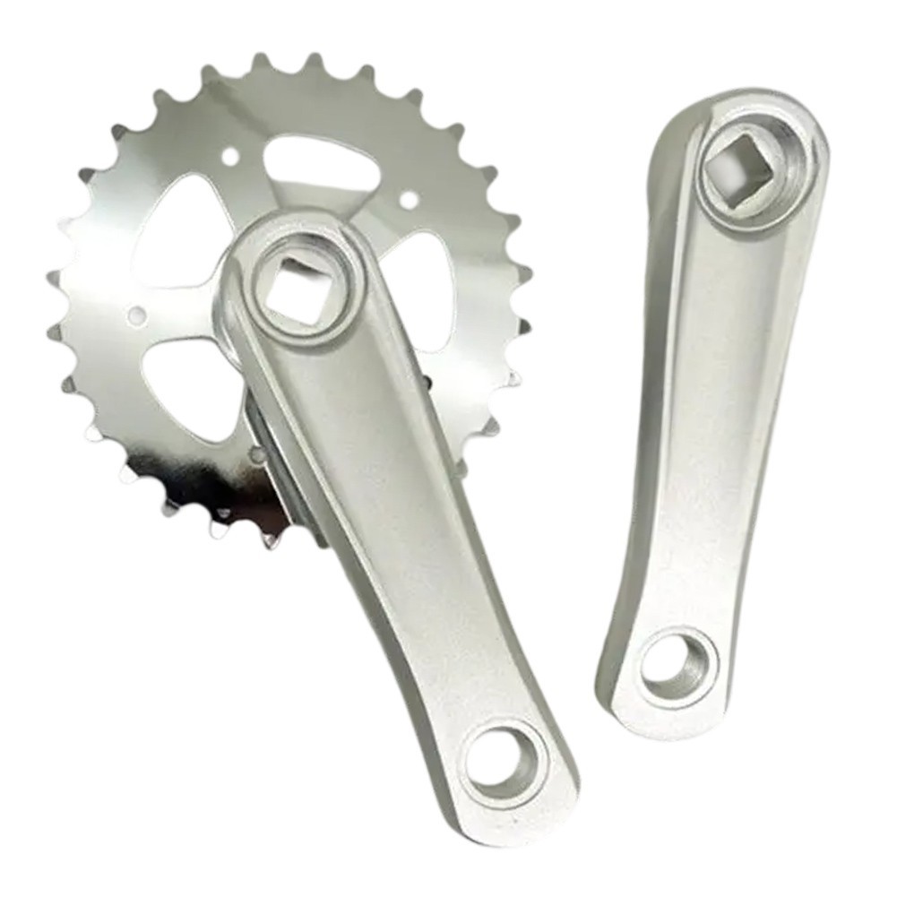 28T Lightweight Bike Crankset for Children with 114mm Size and Aluminum Build