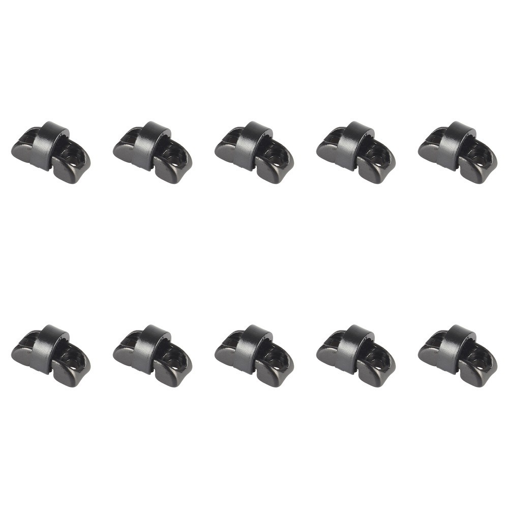 Mountain Bicycle Cable Bracket 10pcs Aluminum Alloy with Plastic C-Shaped Clip