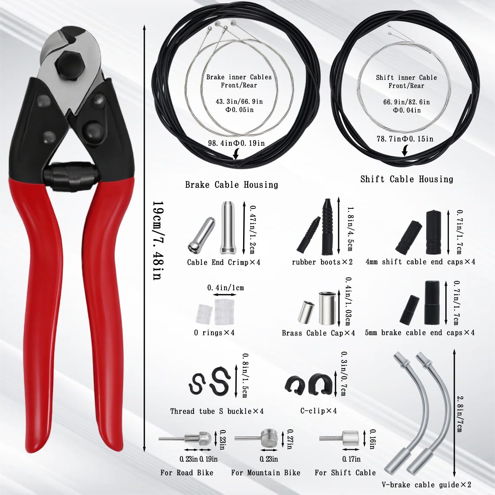Stainless Steel Wire Cutter Bike Brake and as shown in the figure, black+red