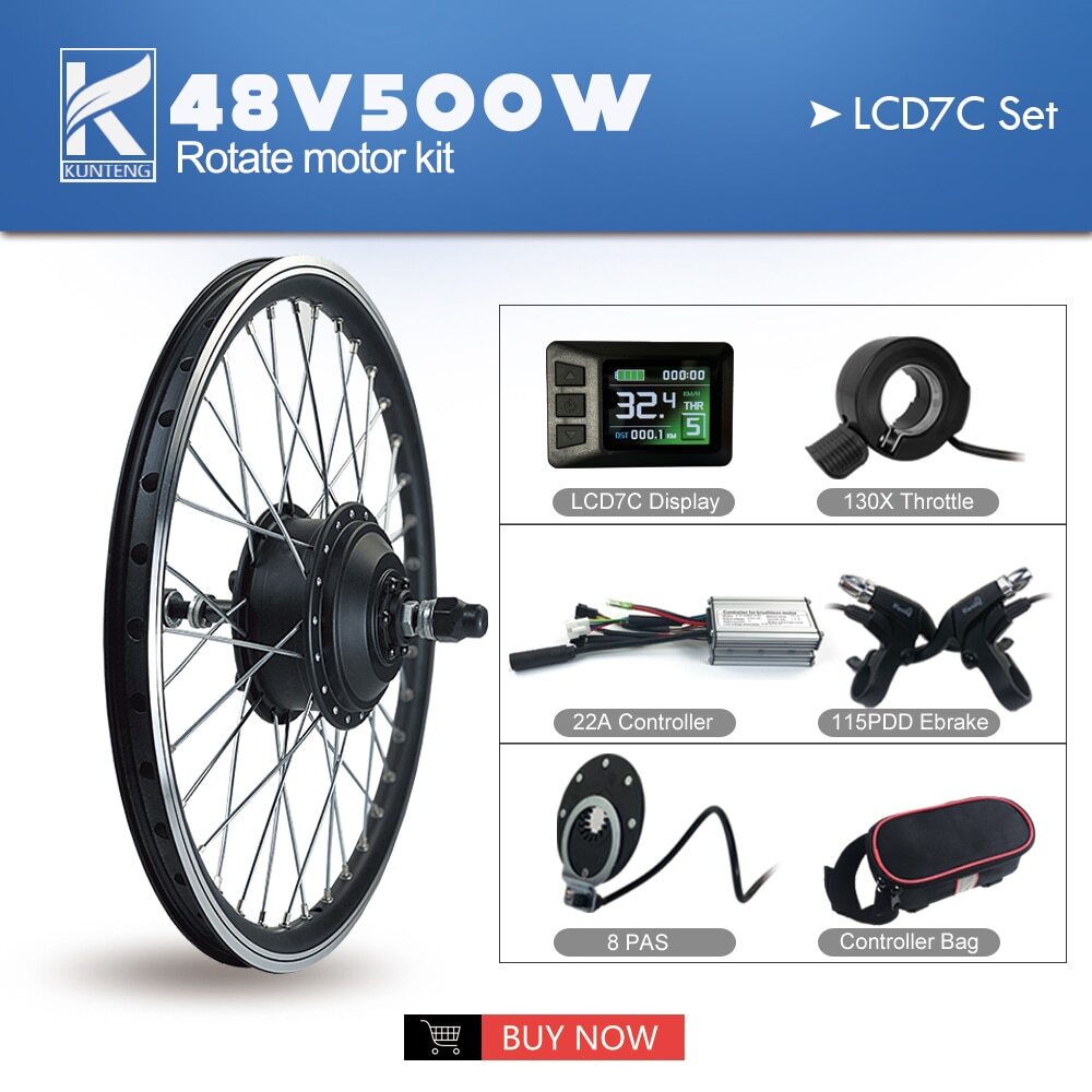36V48V 500W EBike Conversion Kit Rear Rotate Hub Motor16 20 24-29inch 700C Wheel