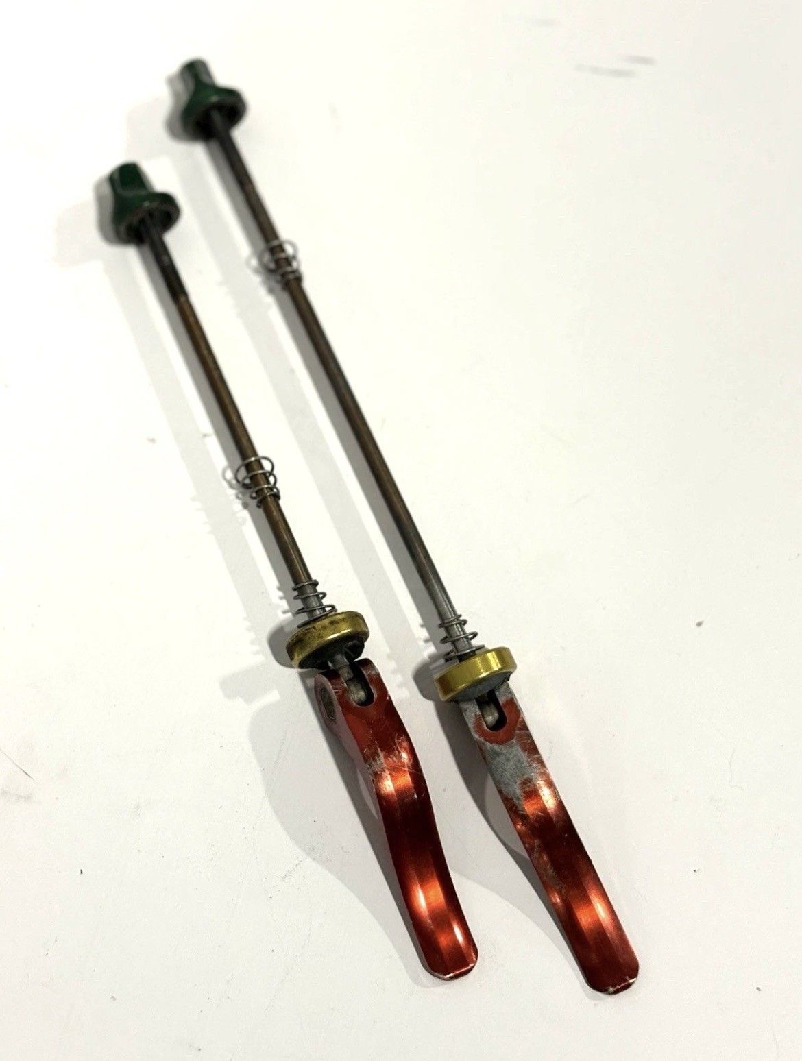 Vintage Salsa flip-off No Logo QR Skewer set – F&R – RASTA Anodized 100/135