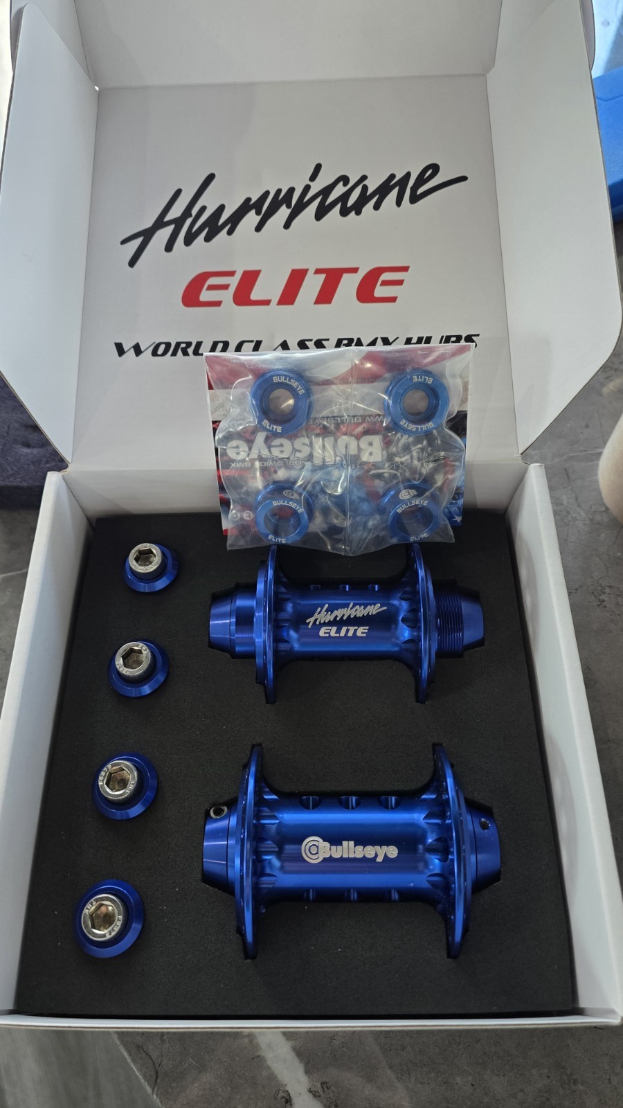 BULLSEYE 🎯 Blue Hurricane Elite Top Notch Hubs With Upgraded Volcanos Bmx Gt Se