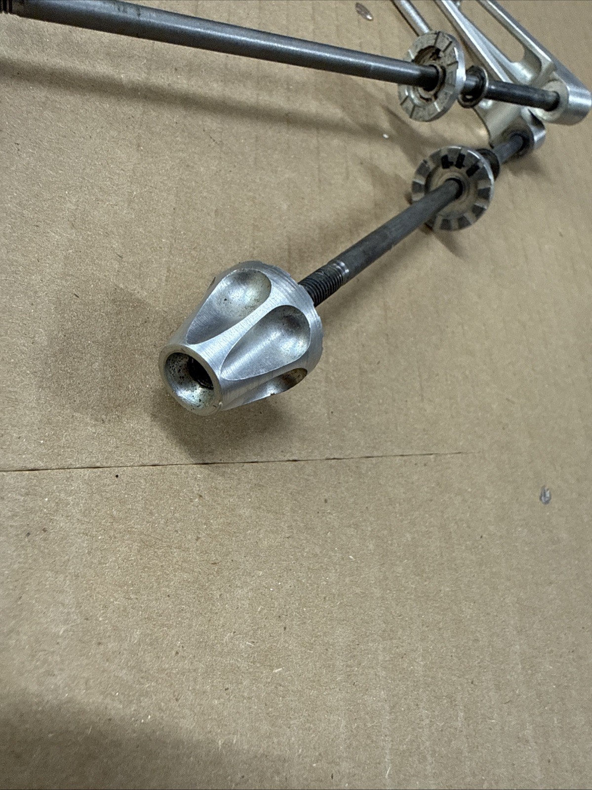 Rare Vintage Gravity Research Skewers in Silver 65 grams Classic MTB