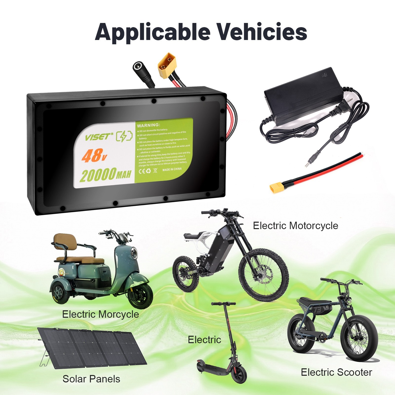 48V 20Ah Lithium ebike Battery for 200W-1200W ebike Bicycle Electric Scooter 30A
