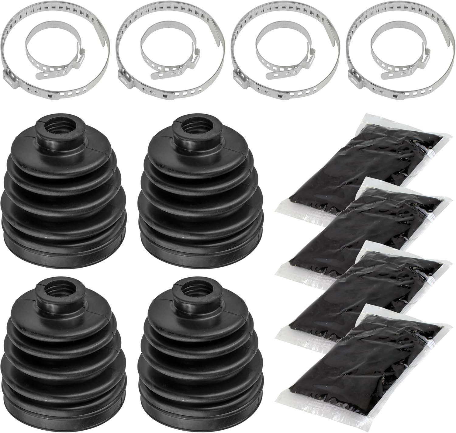 2 Rear Axle Outer Inner CV Boot Kit Compatible with Polaris Sportsman 500 EFI 20