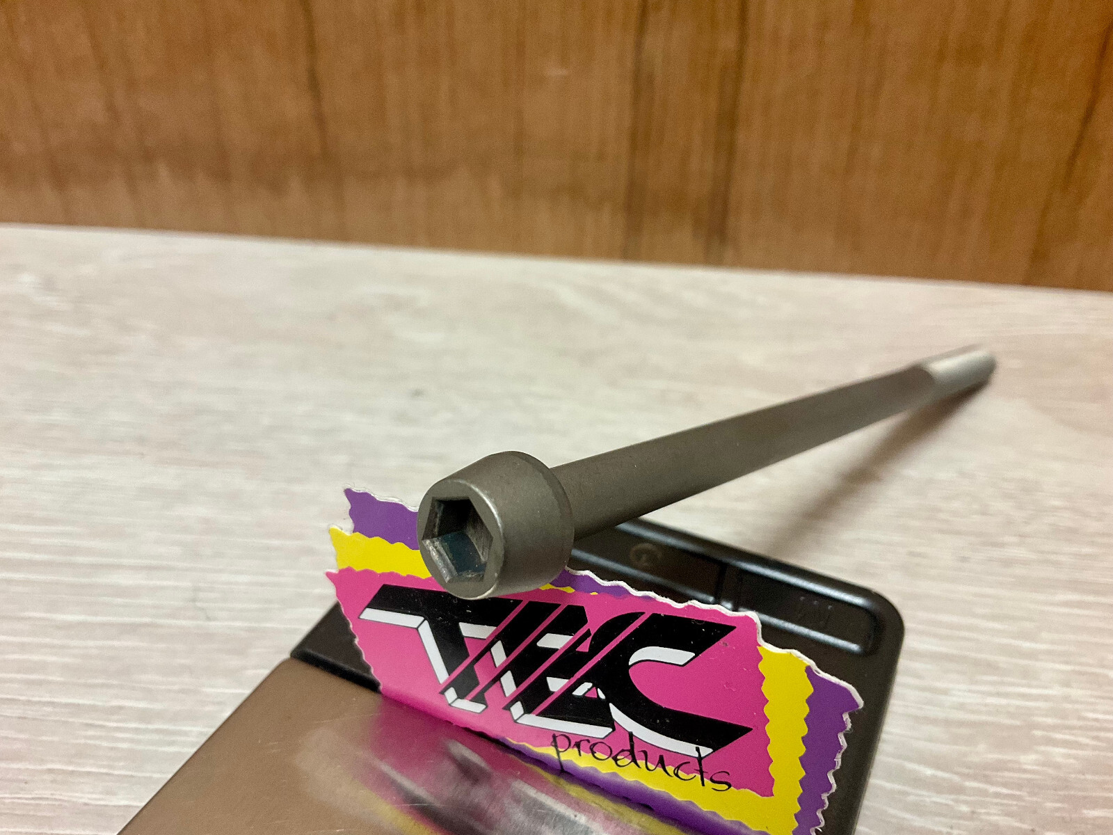 Vintage NOS TEC products TITANIUM matte quill stem expander stem bolt M8x145 XT R