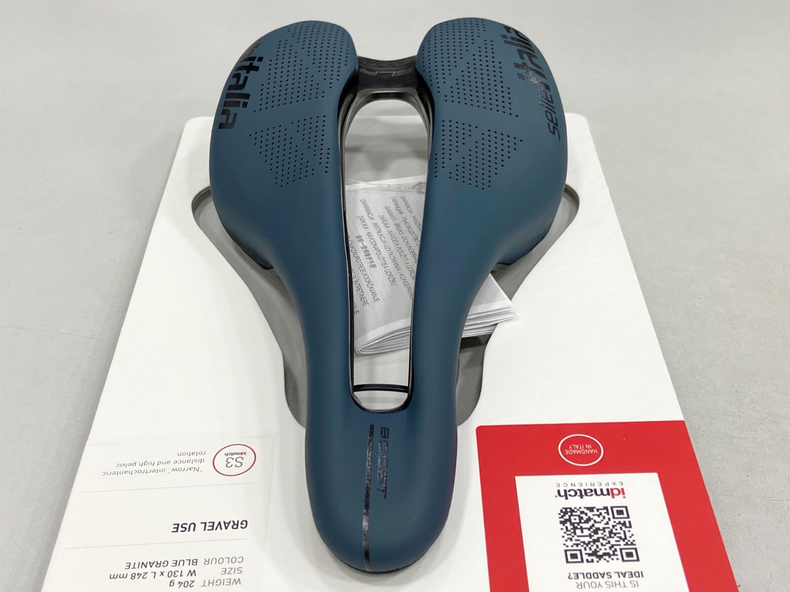 Selle Italia SLR Boost Gravel Ti316 Superflow S3 (130x248mm) Saddle (Blue)