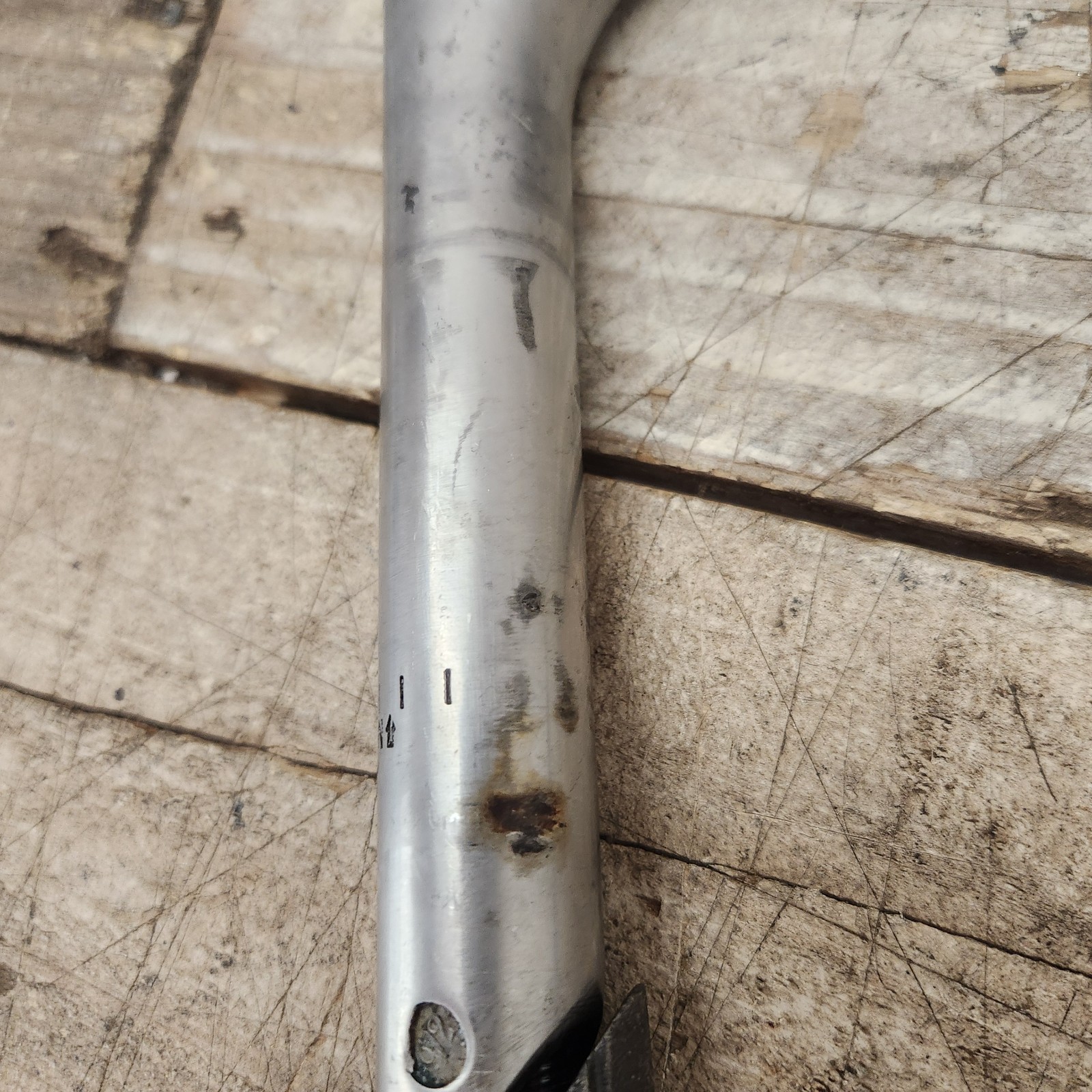 2009 Alloy NL Riser Stem 25.4.mm Quill 25.4mm Bar Clamp 80mm Reach Silver