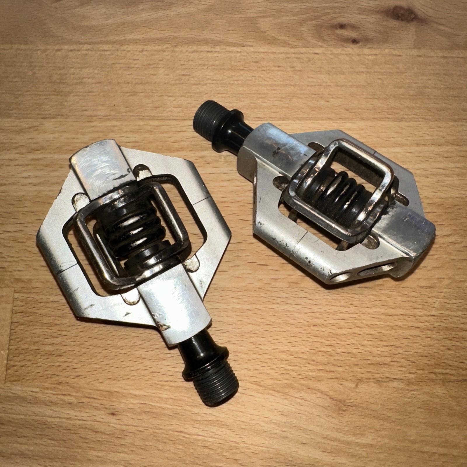Crank Brothers Candy 2 Silver Double Sided Pedals Egg Beater Clamp