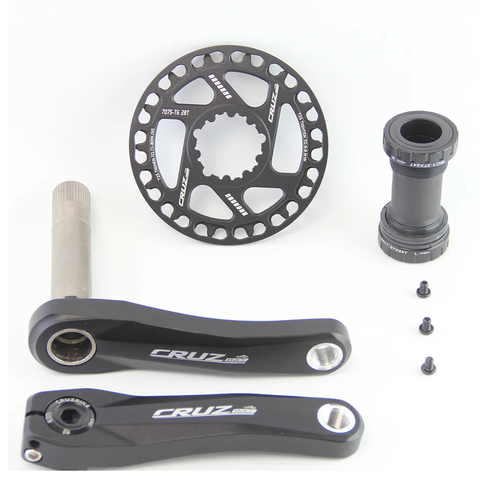 89/98/110/127/140/150mm Aluminum Alloy MTB Child Bike Crankset Single Chainwheel