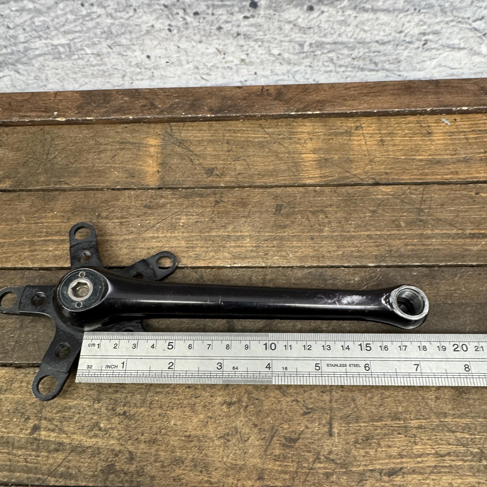 Vintage Grafton 175mm Right Crank Arm 94 58 BCD Triple Black MTB Square 90s