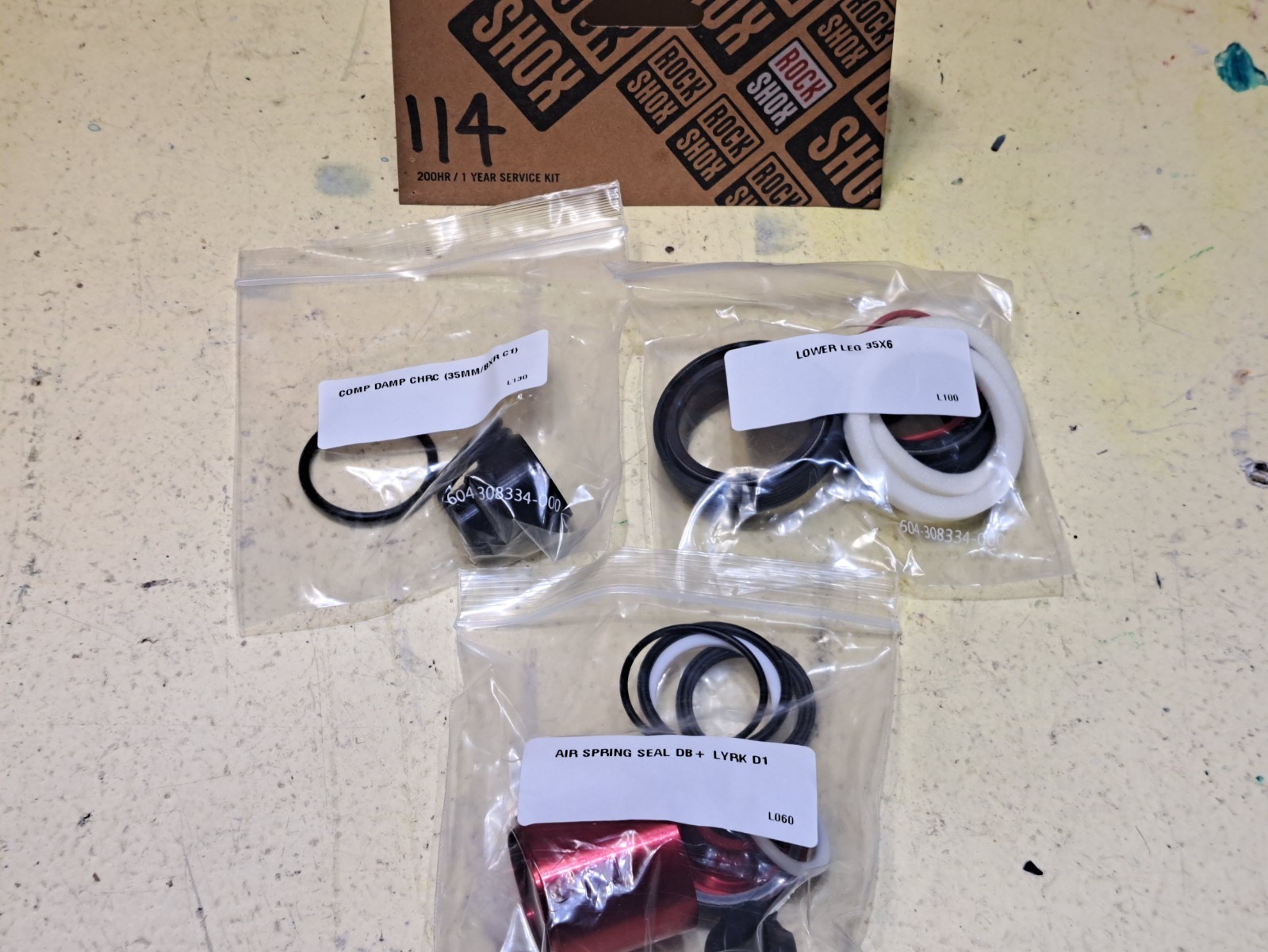 RockShox Fork Service Kit – 200 Hour/1 Year, Lyrik Base D1 (2023+)