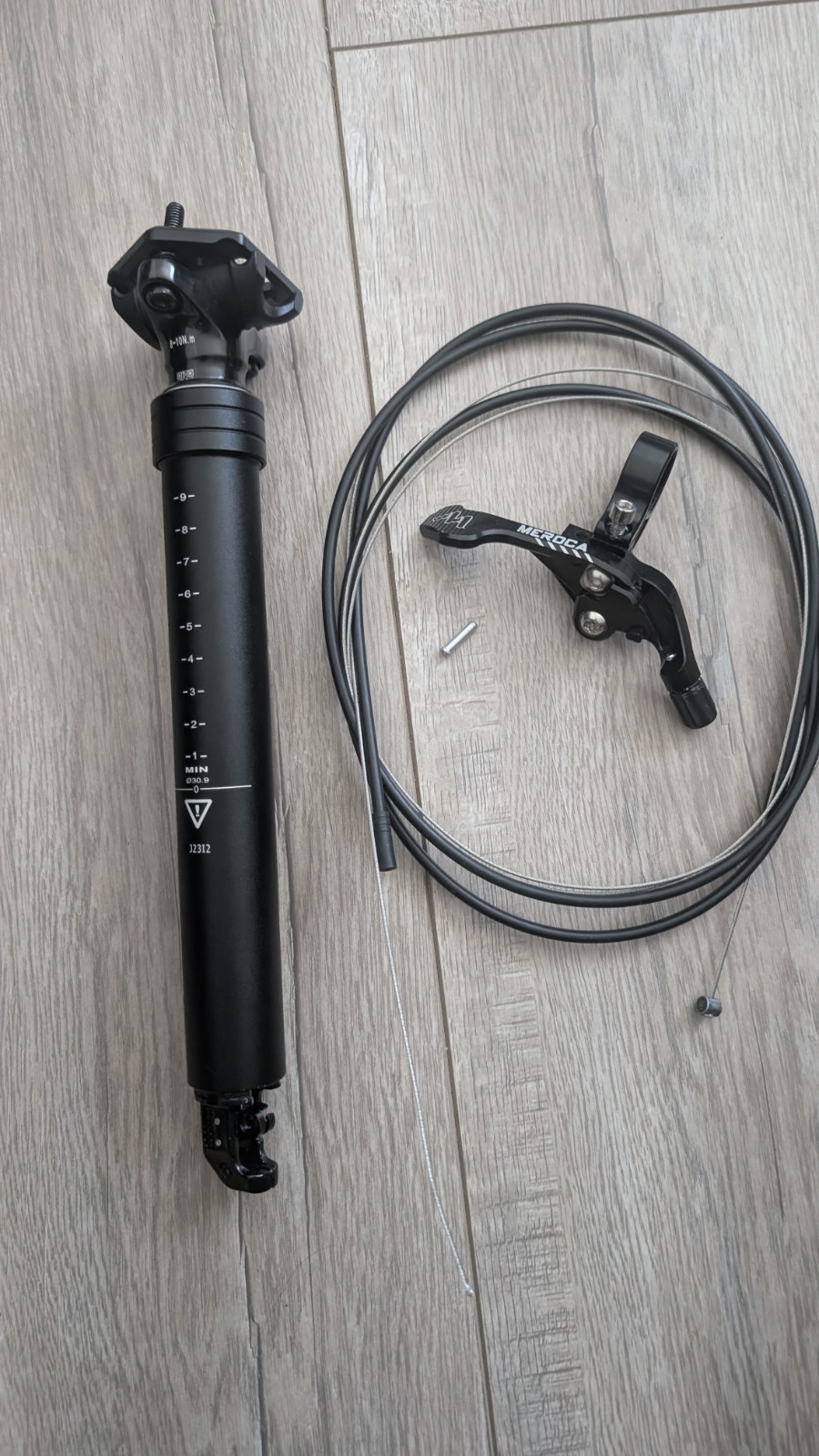 TranzX 30.9 Dropper Seatpost 410mm length 120mm travel Remote Lever New Take Off