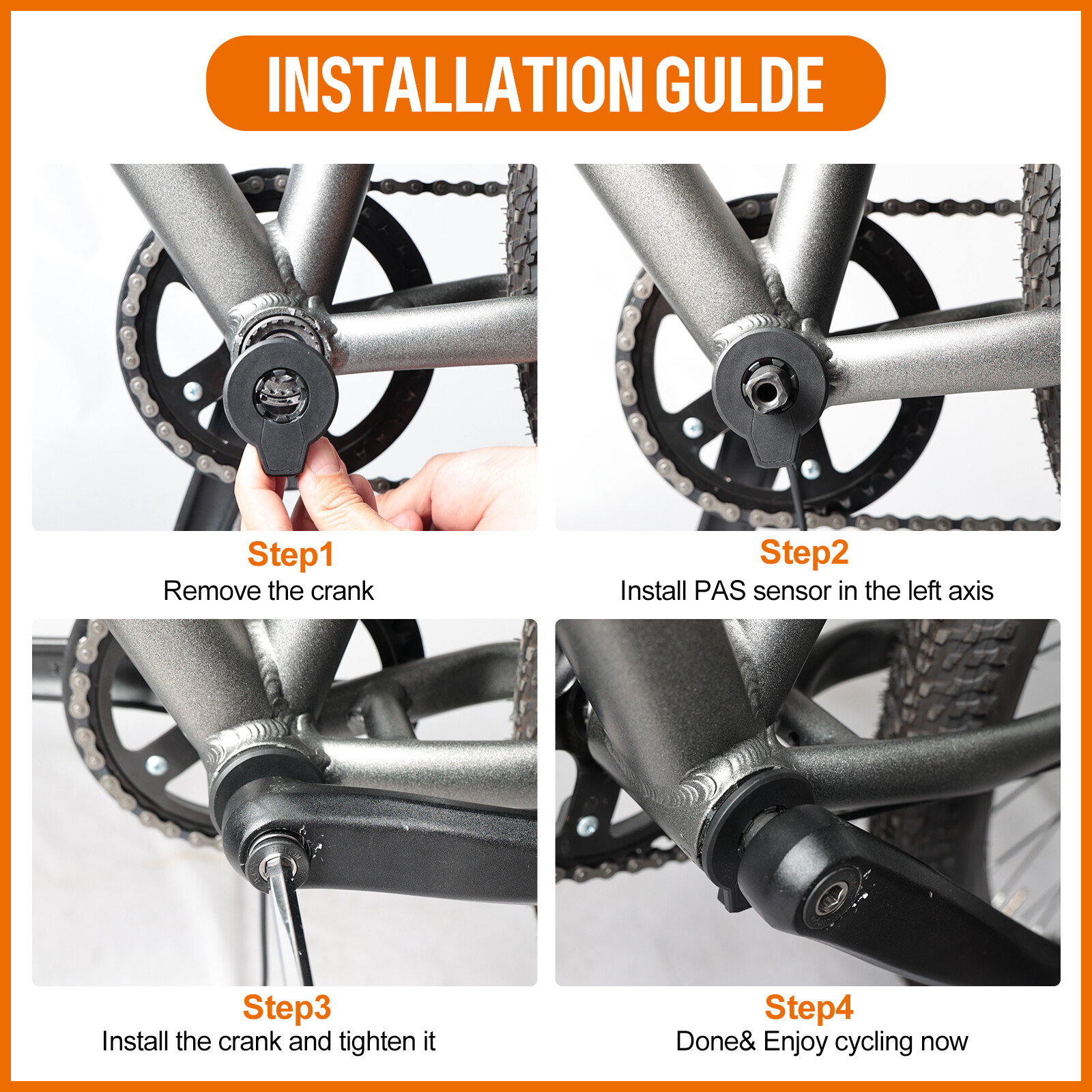 Bafang 26″ 27.5″ 700C 48V 500W Electric Bicycle Rear Hub Wheel Motor V-Brake