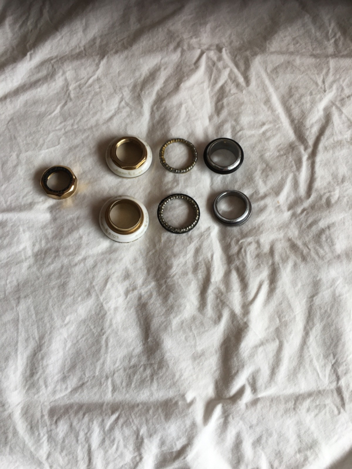1 inch english threaded headset gold/white