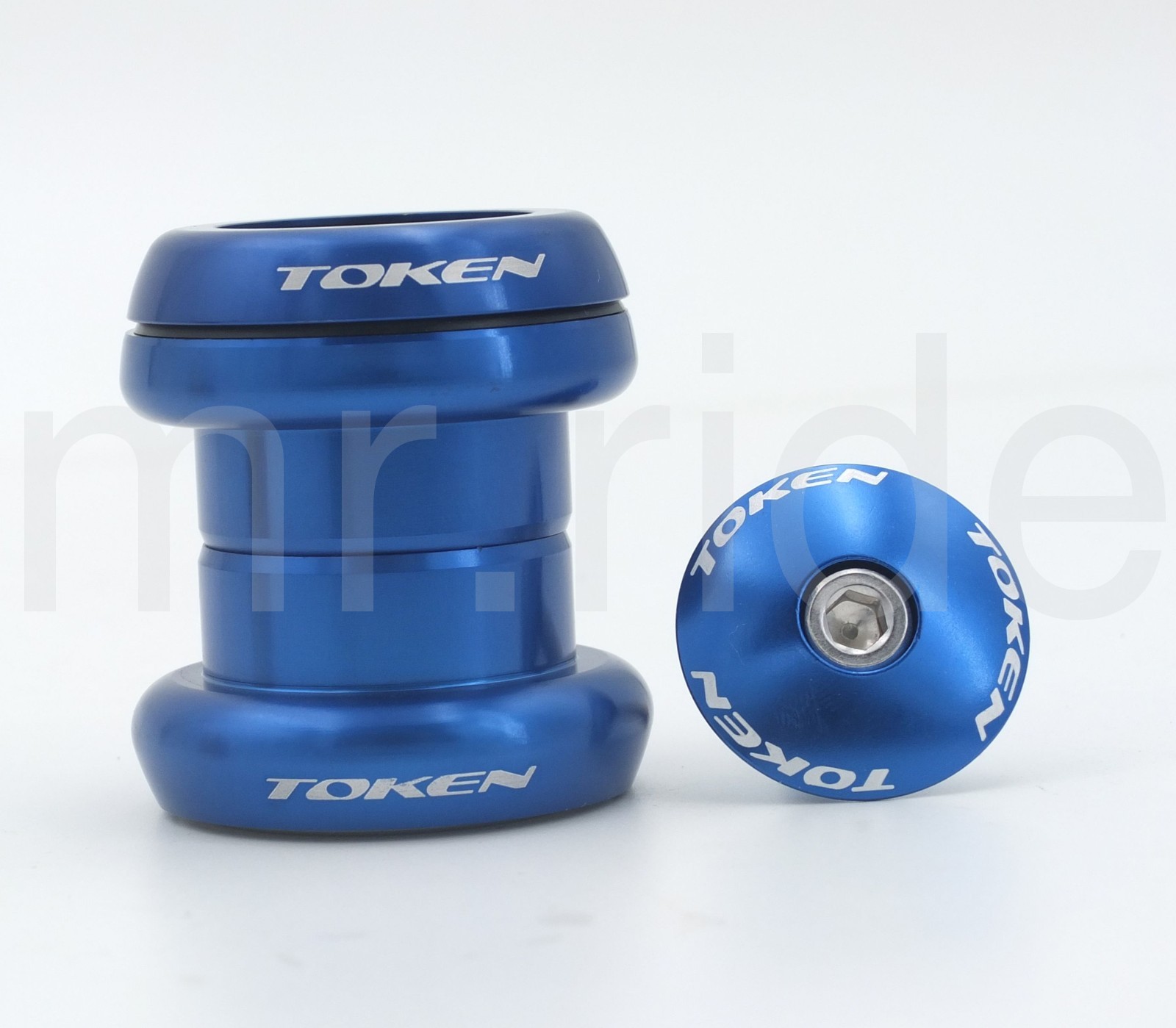 Head set TOKEN “Heggset” TK 060 for 1 1/8″ Blue for integrated + threadless