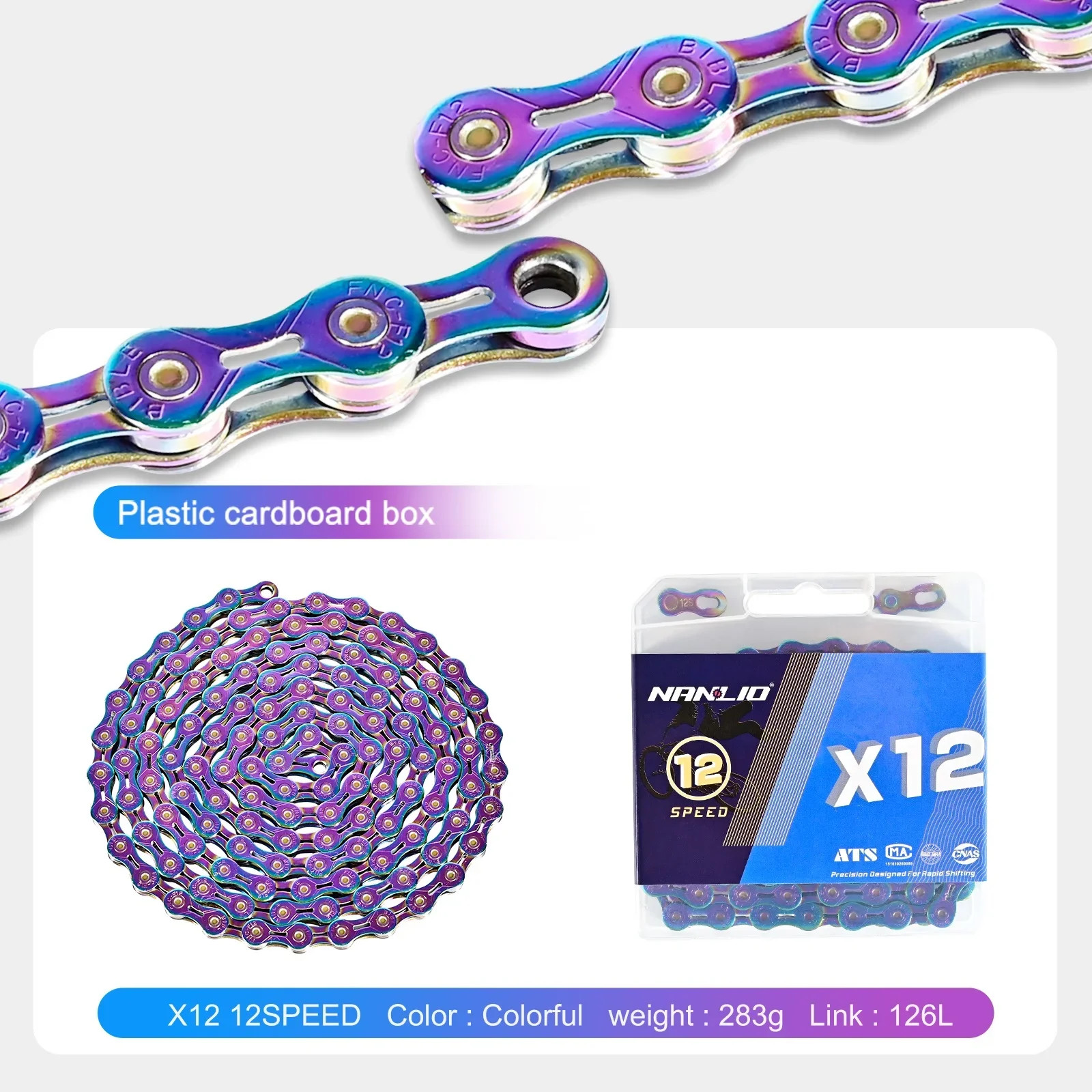 Nanlio X8 X9 X10 X11 X12 Speed Bike Chain 116/126L MTB Road Bicycle Chain