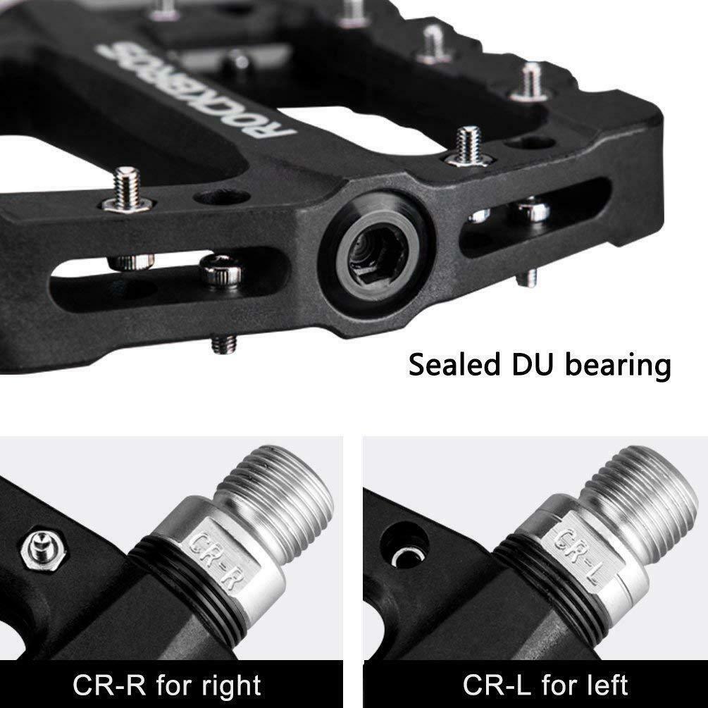 RockBros Mountain Bike Pedals Bike Nylon Pedals 9/16″ Seal Bearing Non-slip