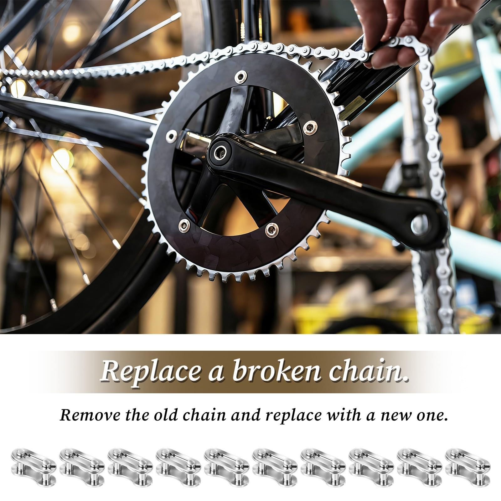 10 Pairs Bike Chain Master Link for Bicycle Missing Link, Single Speed Chain …