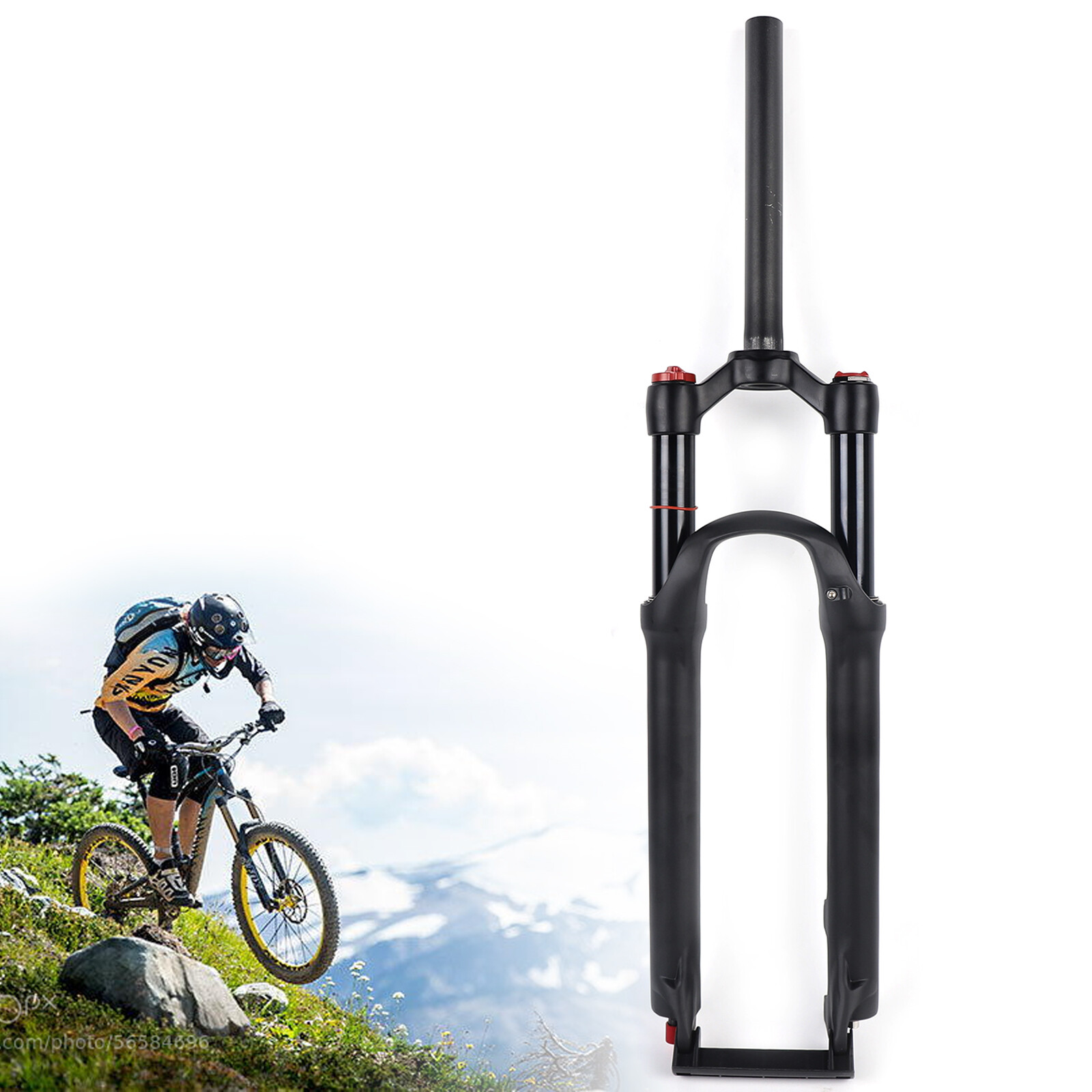 26 120MM Mountain Bike Fork MTB Suspension Fork Adjustable Air Shock Disc Brake