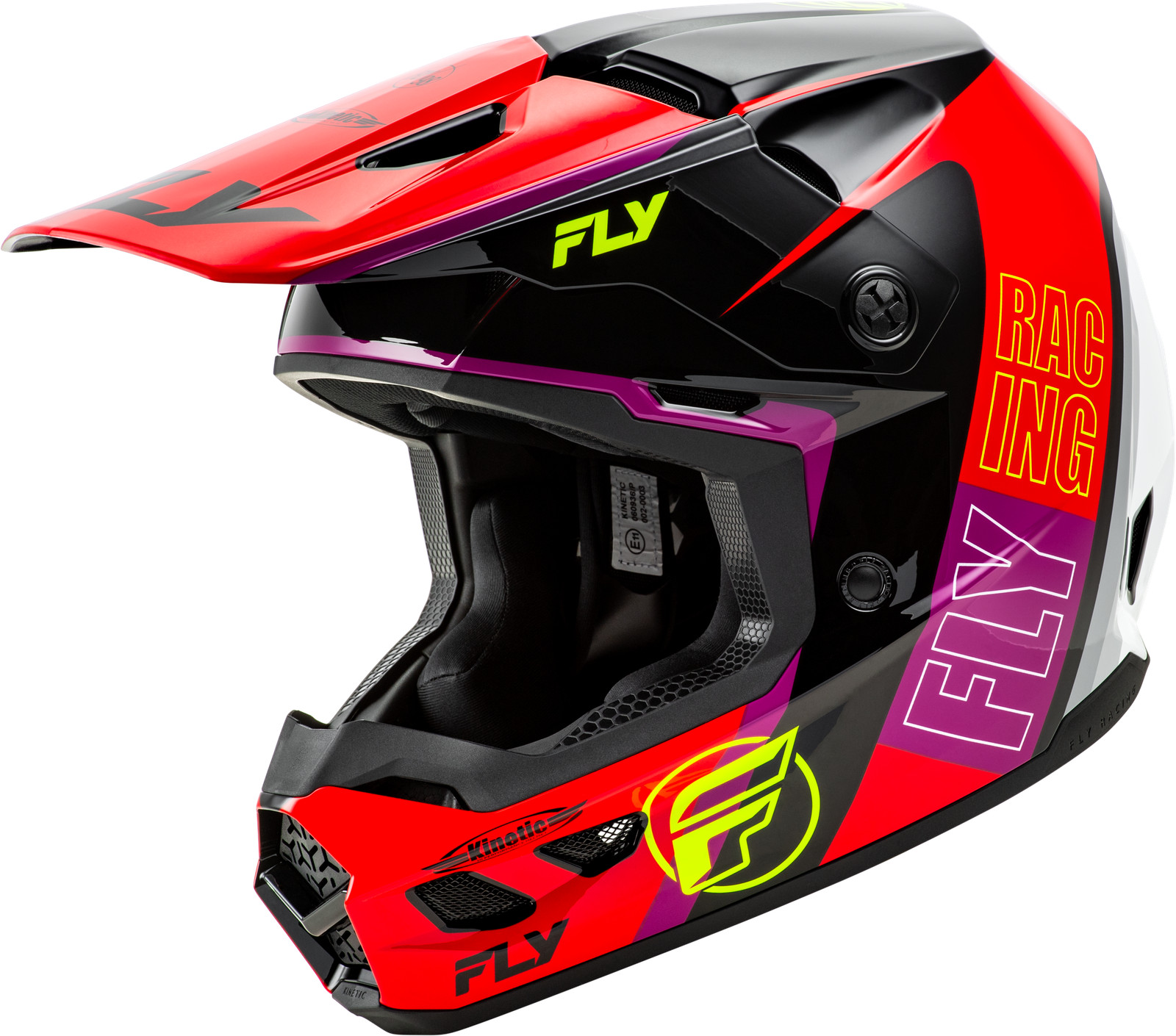 FLY RACING KINETIC RALLY HELMET RED/BLACK/WHITE 2X – 73-86642X