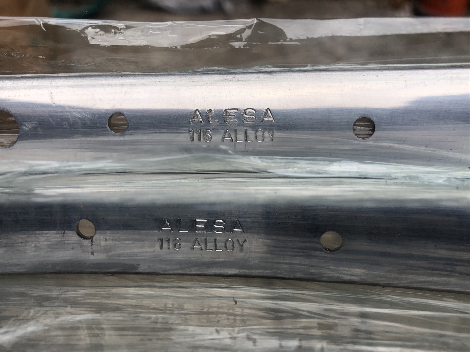 2 NOS ALESA 27”x1 1/4 Bicycle Rims 36h Vintage Polished Aluminum