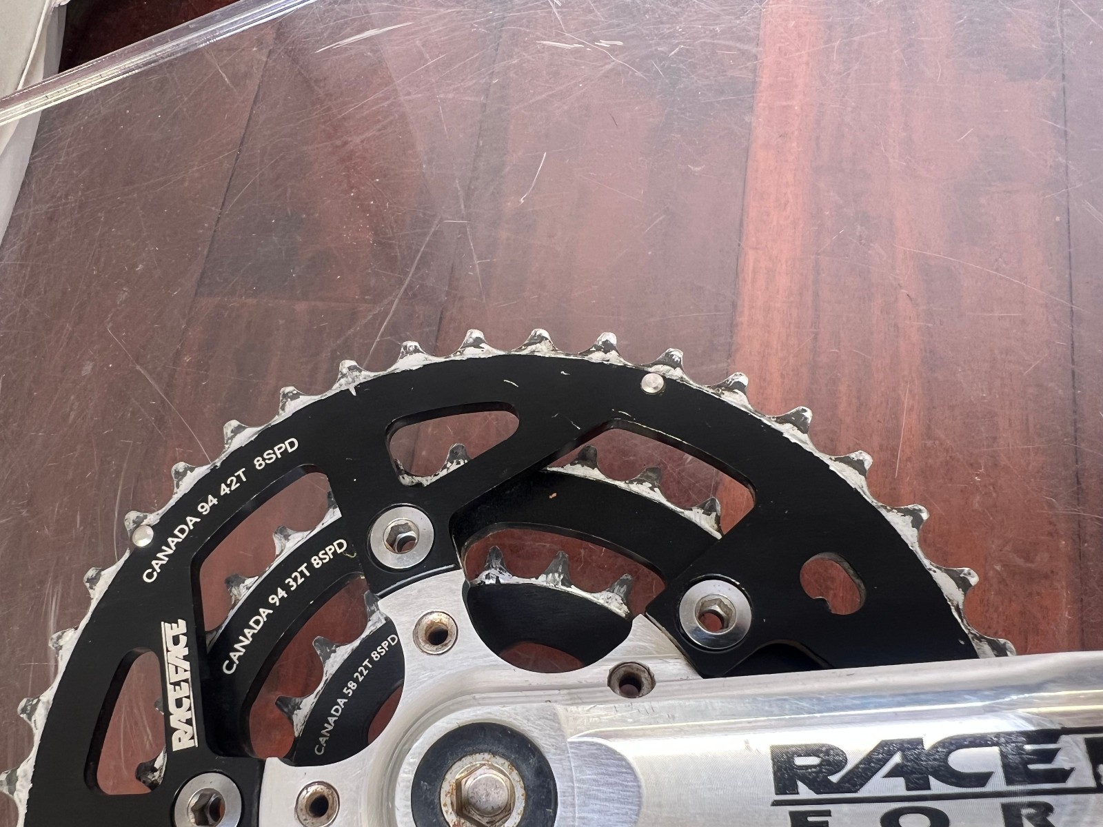 Vintage Race Face Forged Triple Crankset 42/32/22 175mm 5-Arm 8 Speed Retro MTB