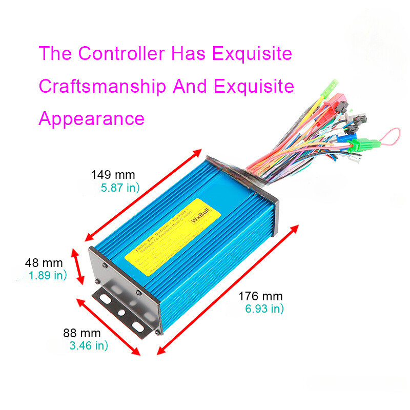 36V 48V 52 60V 72V 1000W Ebike Sine Wave Brushless Controller Scooter BLDC Motor