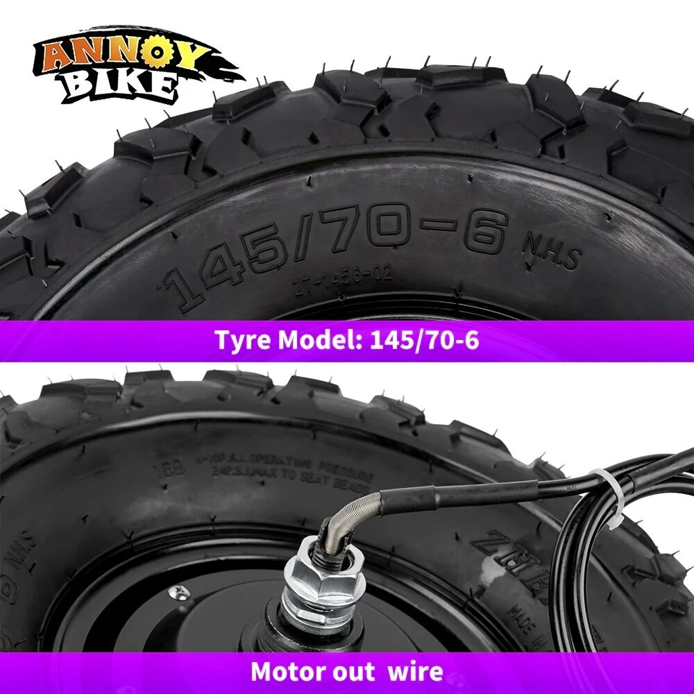 Electric Wheelbarrow Cart Gear Hub Motor Kit 24V 36 V48V 350 W 500W 14.5 inch