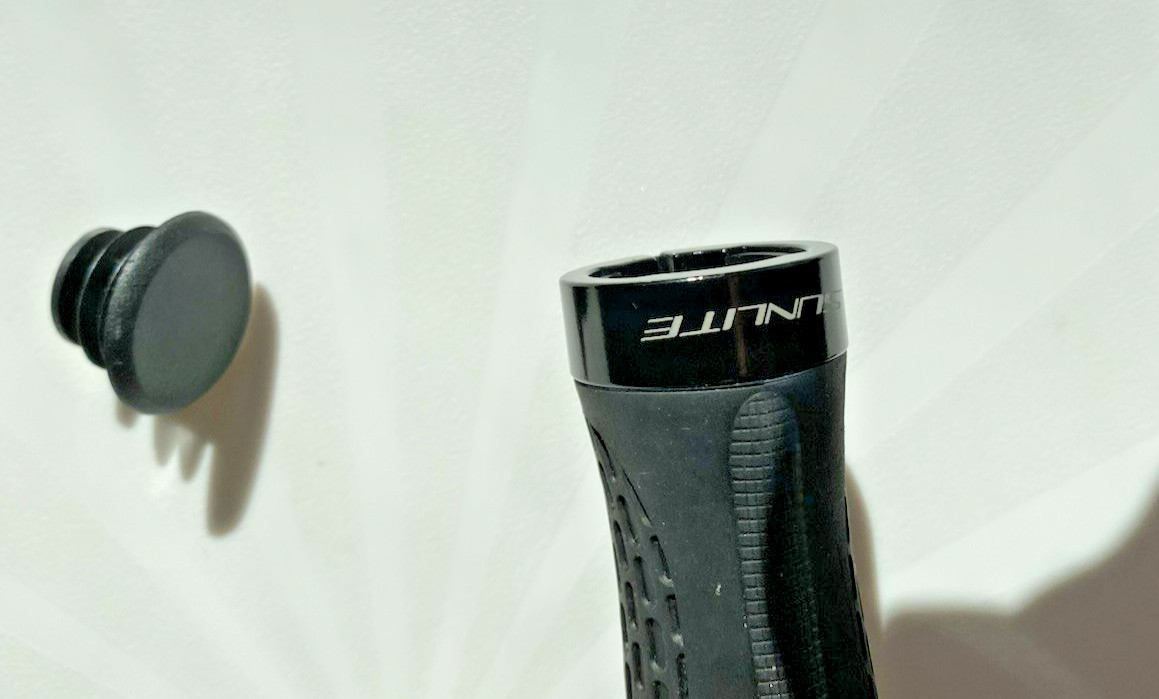 Pack of 2 Ergonomic Bike Grip Handles, Black With End Caps, Durable & Quality.