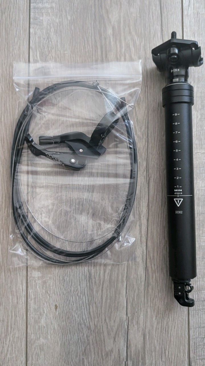 TranzX 30.9 Dropper Seatpost 410mm length 120mm travel Remote Lever New Take Off